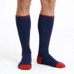 Calza lunga uomo a coste lana Prisco Soft Wool UL - 3 paia
