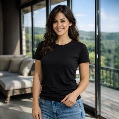 T-shirt donna cotone elasticizzato Uragano 501