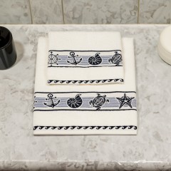 Asciugamani viso + ospite 100% cotone Vingi Marine