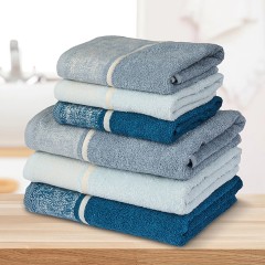 Asciugamani 100% spugna di cotone Vingi Mary 6pz