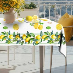 Tovaglia antimacchia con limoni Zambaiti