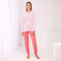 Pigiama Donna floreale in 100% cotone Irge IRL2285