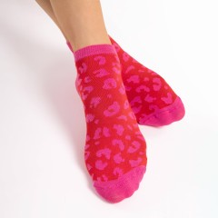 Calze donna leopardate in caldo cotone Fiore Java