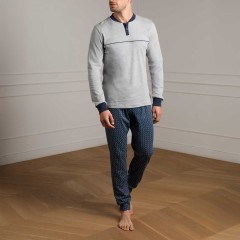 Pigiama uomo scollo serafino caldo cotone Lovable L0DOB