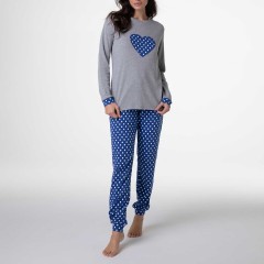 Pigiama donna invernale con pois Lovable L0EAB