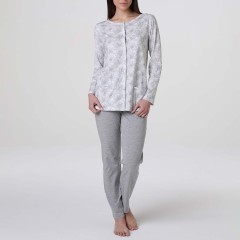 Pigiama donna maglia aperta in cotone leggero Lovable L0EQH