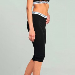 Leggings donna capri sportivo Biancaluna kl431 cotone elasticizzato