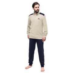 Pigiama uomo in caldo pile scollo serafino Lonsdale LOUAI25237