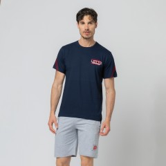 Pigiama uomo corto sportivo 100% cotone Lotto LP1248