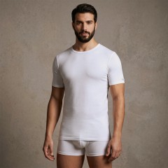 Maglia da uomo girocollo mezza manica Pierre cardin pcu100 cotone bi-elastico 