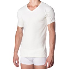Maglia OP33 intima uomo lana e cotone mezza manica a V