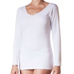 Maglia donna Bluintimo 1204 caldo cotone manica lunga