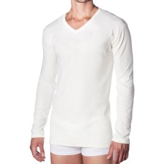 Maglia OP36 lana e cotone uomo manica lunga scollo a V