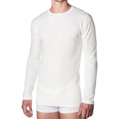 Maglia OP35 intima manica lunga lana e cotone uomo girocollo