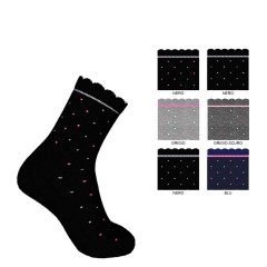Calze corte bimba Meritex 4511 pois con lurex 6 paia