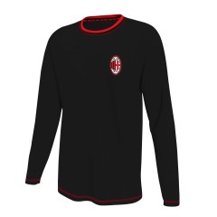 Maglia Uomo in caldo cotone tinta unita con stemma Milan C10 1660