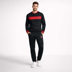 Pigiama uomo ufficiale Milan in caldo cotone rossonero PIGM 1010 