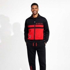 Pigiama tuta uomo ufficiale Milan in cotone felpato rossonero PIGM 1090