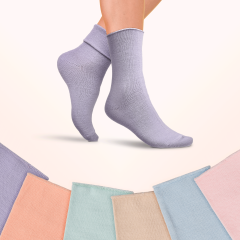 Calze donna corte morbide calde soft 3025 senza polsino 6 paia