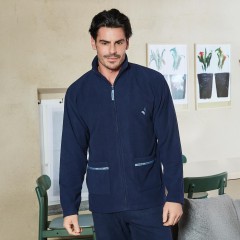 Giacca da camera Navigare 140973 aperta pile blu