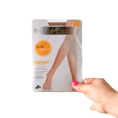 Gambaletto sun light velatissimo 8 den Omsa - 2 paia