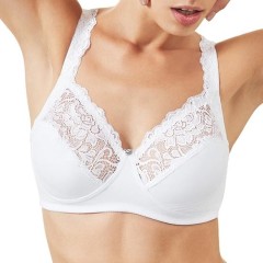 Reggiseno Papillon S180 senza ferretto con ali di sostegno in pizzo