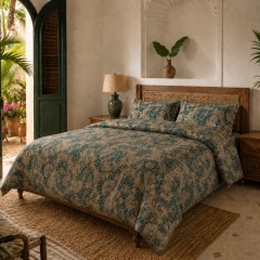 Parure copripiumino motivo paisley percalle di cotone Enrico Coveri vinia