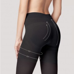Collant donna push up Fiore Press Up 60 den modellante nero