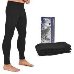 Calzamaglia uomo in pile caldissimo con apertura Meritex 915 nero