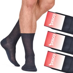 Calze corte da uomo a costine Prisco 908 in 100% puro cotone 3paia