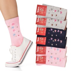 Calze bimba caldo cotone Prisco Jane D cuori 6 paia