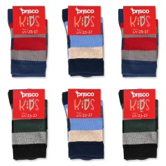Calze Bimbo corte righe in caldo cotone 6 paia Prisco ass. E