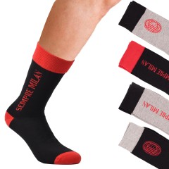 Calza corta uomo Milan B2MI010 caldo cotone 4 paia