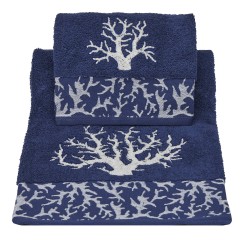 Vingi set asciugamani viso e ospite Paros blu