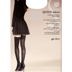 Autoreggente Sisi Queen Micro 40 den con balza liscia