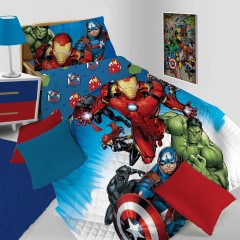 Copriletto trapuntato singolo leggero cameretta Marvel Avengers