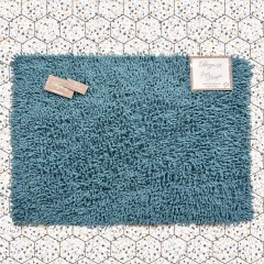 Tappeto bagno 100% cotone naturale Preziosa a pelo lungo tinta unita BAT.0007