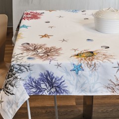 Tovaglia Vingi Tiffany cod.12 in cotone con stelle marine