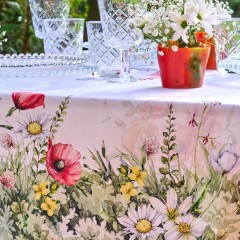 Tovaglia stampa digitale floreale 100% Cotone Vingi Tiffany Dis. 5
