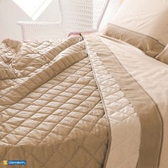 Copriletto Trapuntino in Cotone fantasia micromaculata Biancaluna Dern