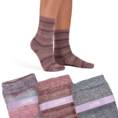 Calze corte donna con seta Prisco Tweed 3 paia