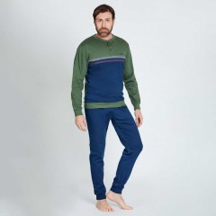 Pigiama uomo in interlock scollo serafino Nazareno Gabrielli U7003