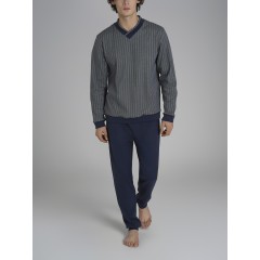 Pigiama uomo scollo a V interlock Ragno U961N2