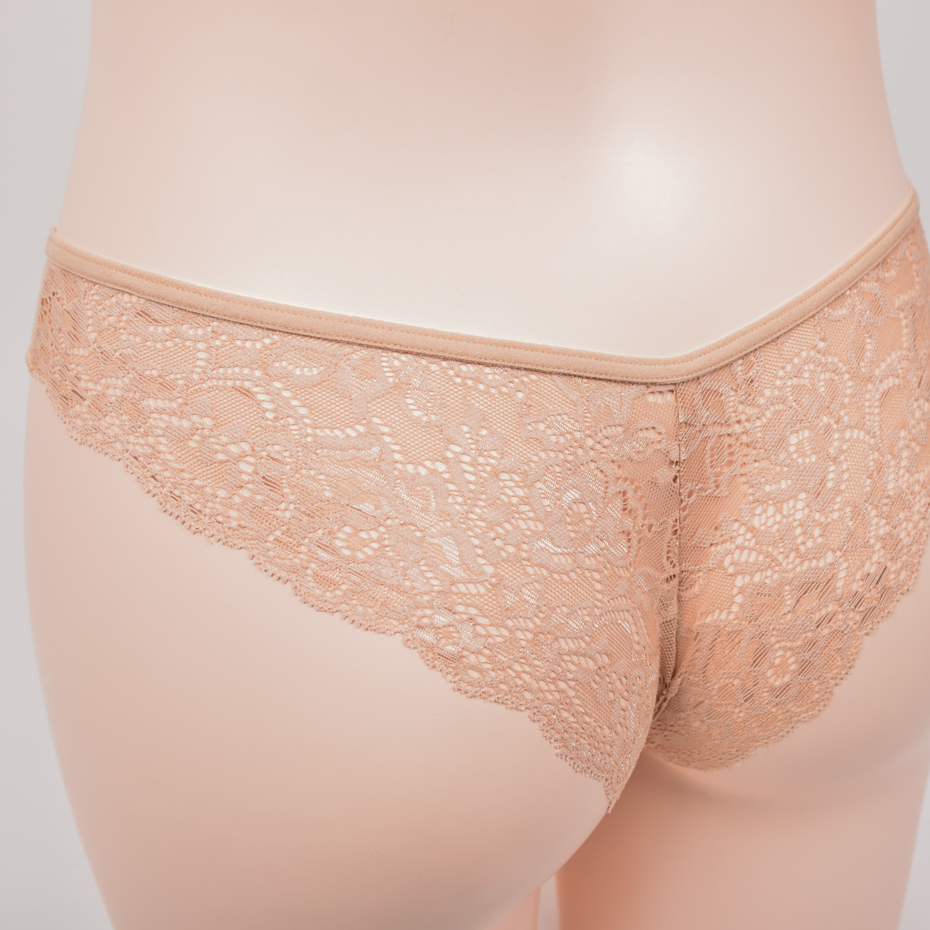 Cotonella Slip Brasiliana Donna In Pizzo E Cotone - Confezione Da 2 (Lilla E Rosa) Taglia 3/M - 3