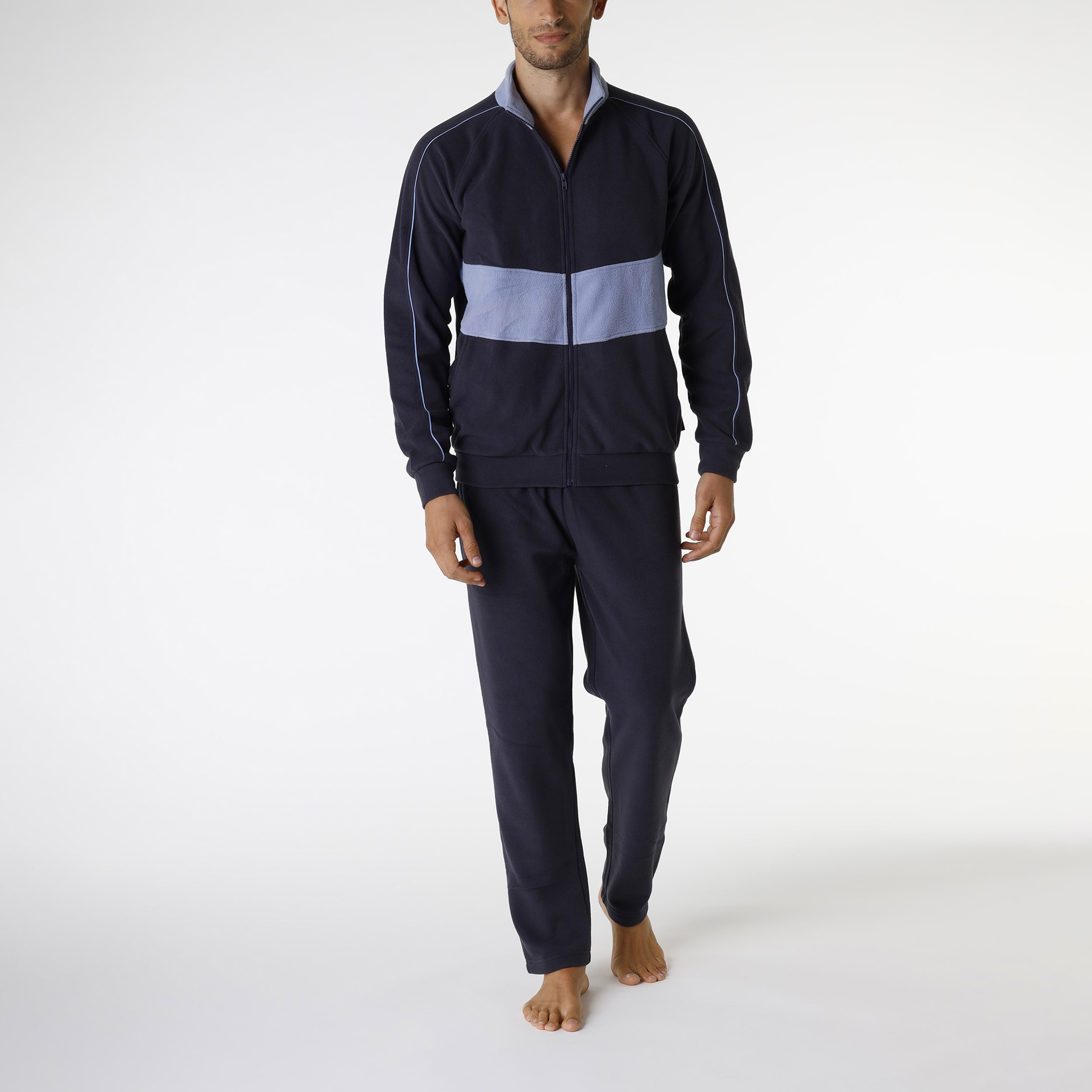 Pigiama Uomo giacca aperta con zip in caldo polar Lovable L0DOC